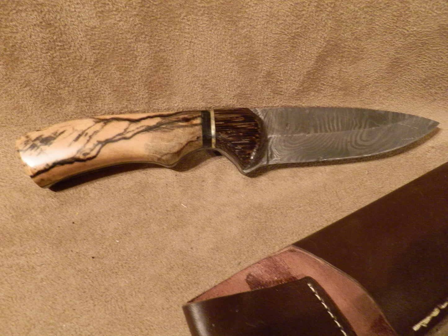 FX-110 SPALTED BEECH WOOD HANDLE HUNTING KNIFE