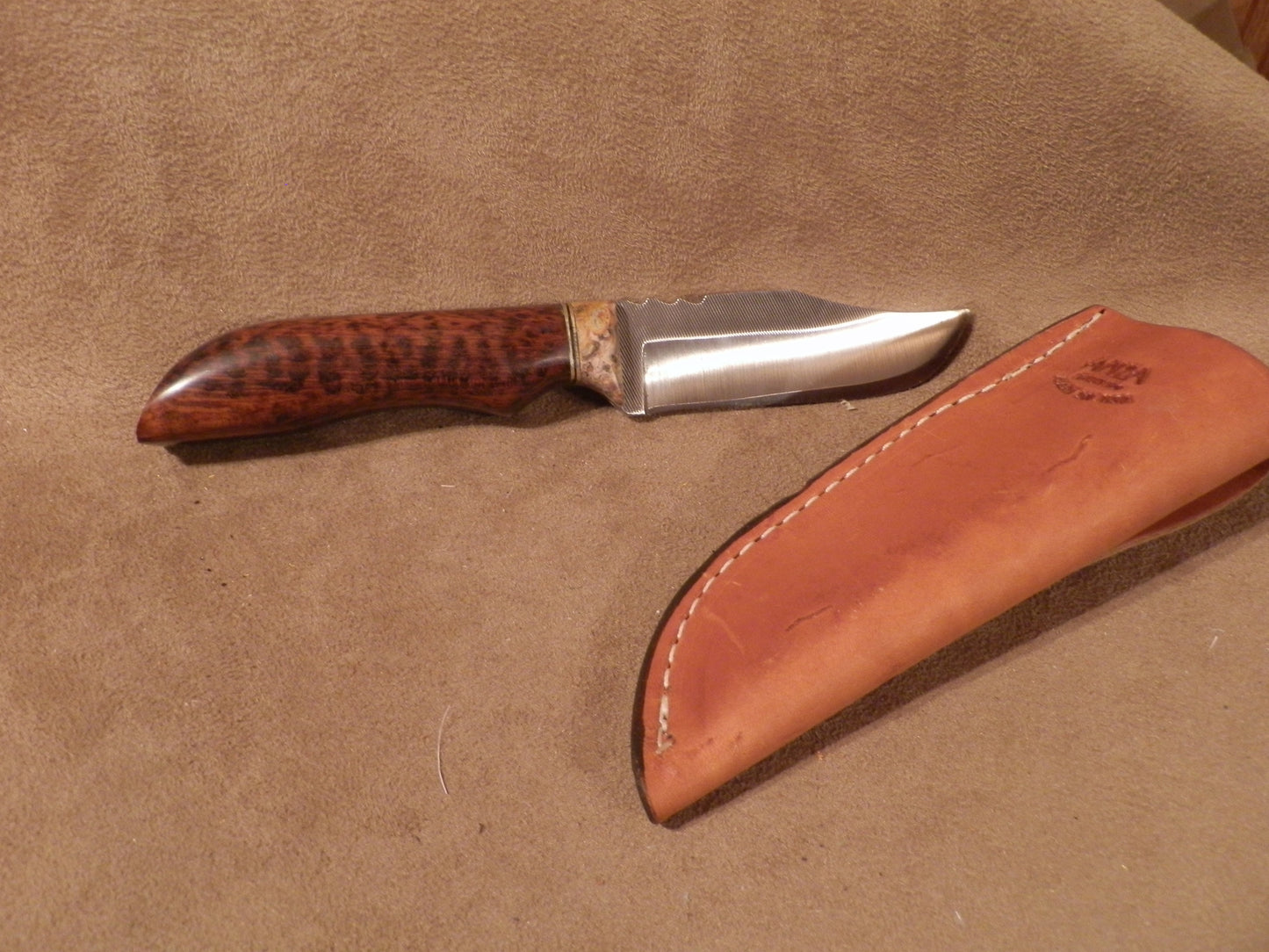 FX-109 Snakewood Handle w/ Steel File Utility/Hunting Knife
