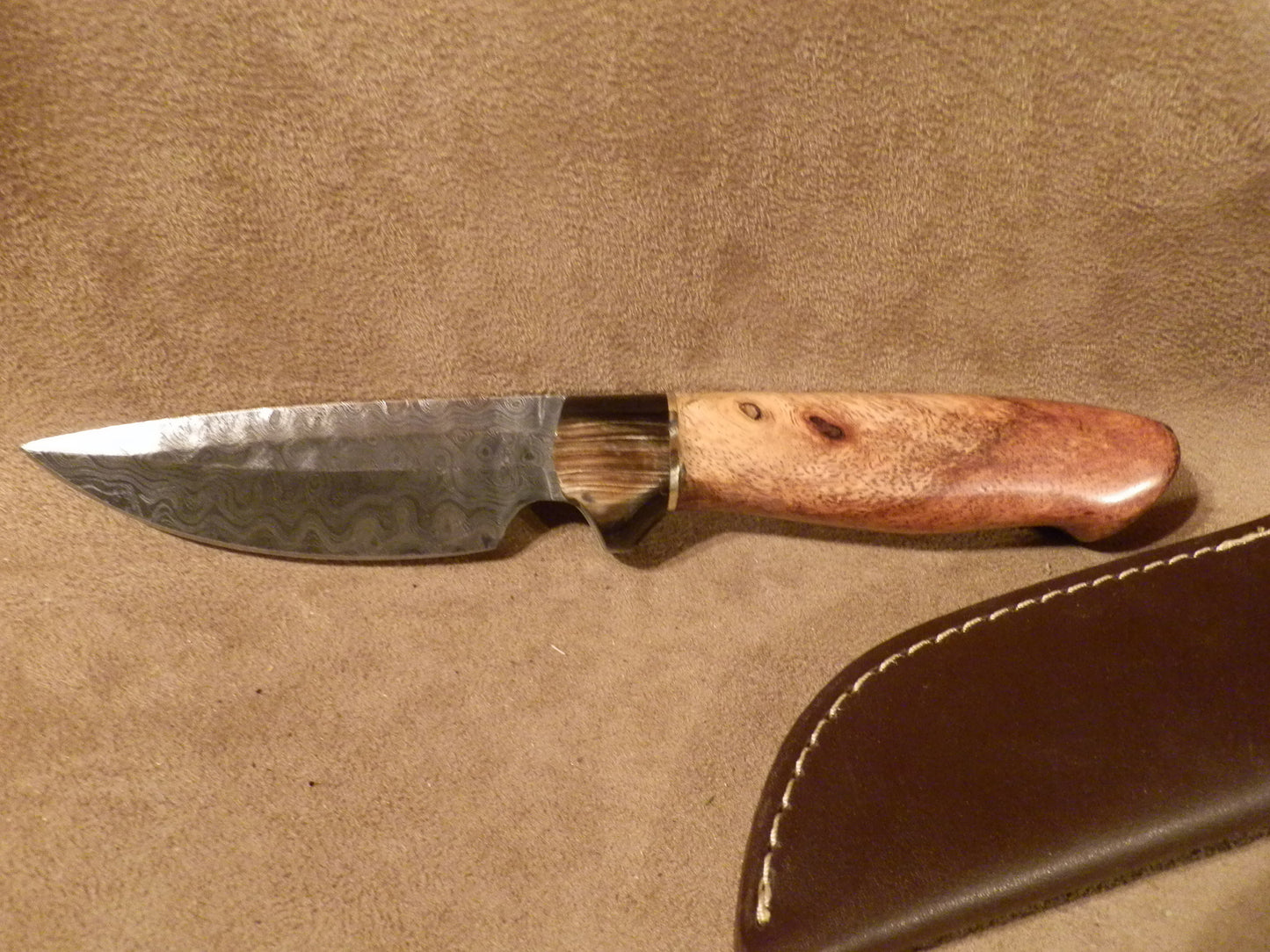 FX-110 SPALTED BEECH WOOD HANDLE HUNTING KNIFE