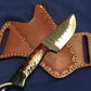 FX-086 PINE CONE HANDLE WIDE BLADE 440C  STEEL BLADE KNIFE