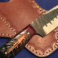 FX-086 PINE CONE HANDLE WIDE BLADE 440C  STEEL BLADE KNIFE
