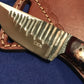 FX-086 PINE CONE HANDLE WIDE BLADE 440C  STEEL BLADE KNIFE