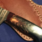 FX-086 PINE CONE HANDLE WIDE BLADE 440C  STEEL BLADE KNIFE