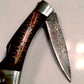 FD-049 Pine Cone Handle San Mai Damascus Folding Knife