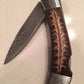 FD-049 Pine Cone Handle San Mai Damascus Folding Knife