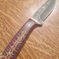FX-084 PINE CONE HANDLE STONE WASHED  440c STEEL BLADE KNIFE