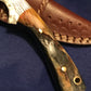 FX-092 RAM HORN HANDLE DAMASCUS SKINNING KNIFE