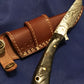 FX-092 RAM HORN HANDLE DAMASCUS SKINNING KNIFE