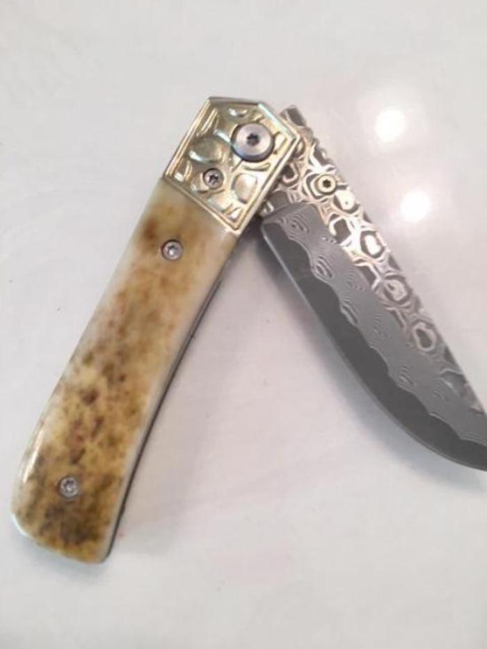 FD-004 Bone Handle Folding Knife