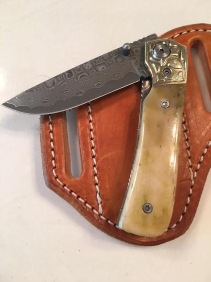 FD-004 Bone Handle Folding Knife